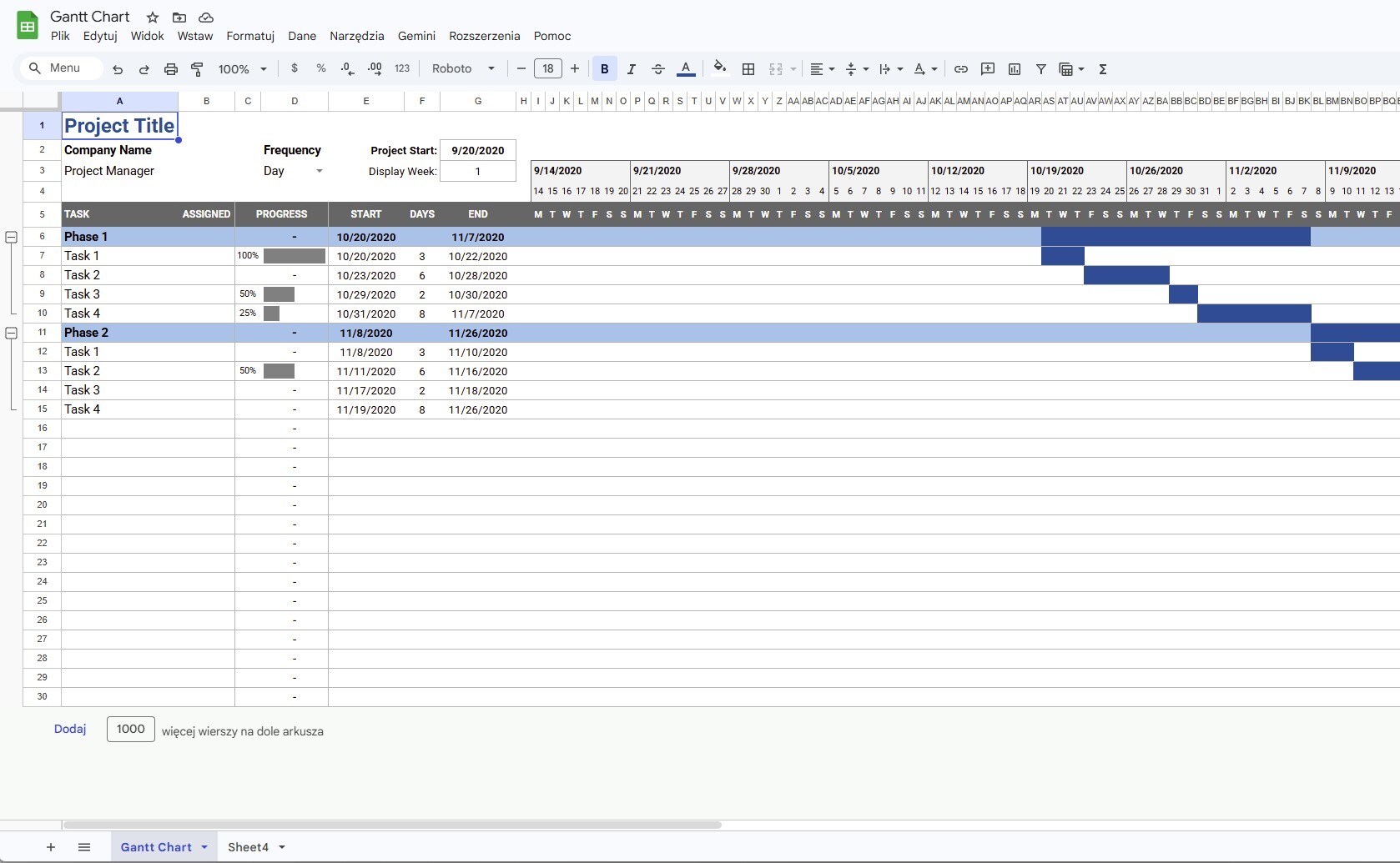 Google Sheets i Apps Script